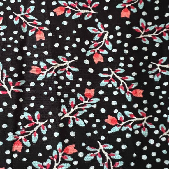 Ann Taylor LOFT Women's Long Sleeve Floral Midi Dress - Size S - Black Floral - Picture 9 of 9